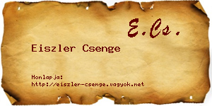 Eiszler Csenge névjegykártya